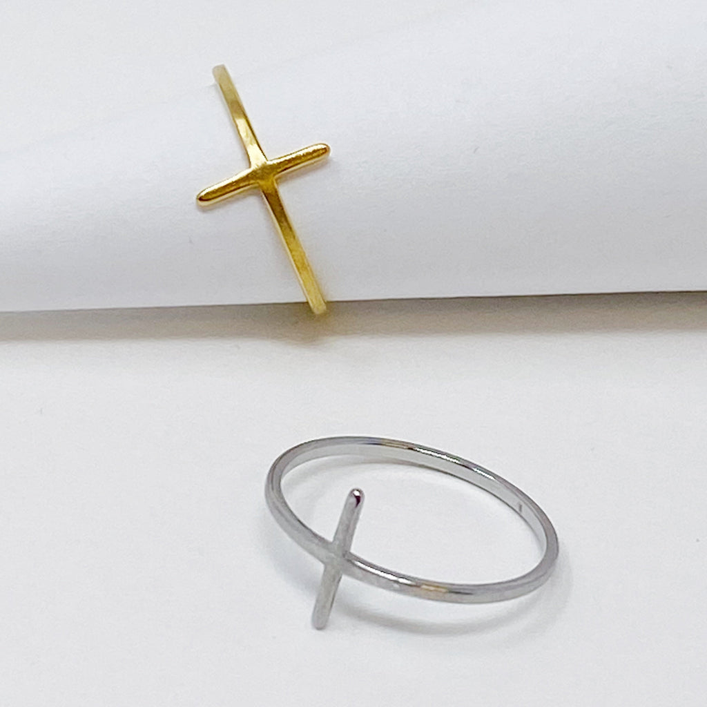 Bague Croix Latérale
