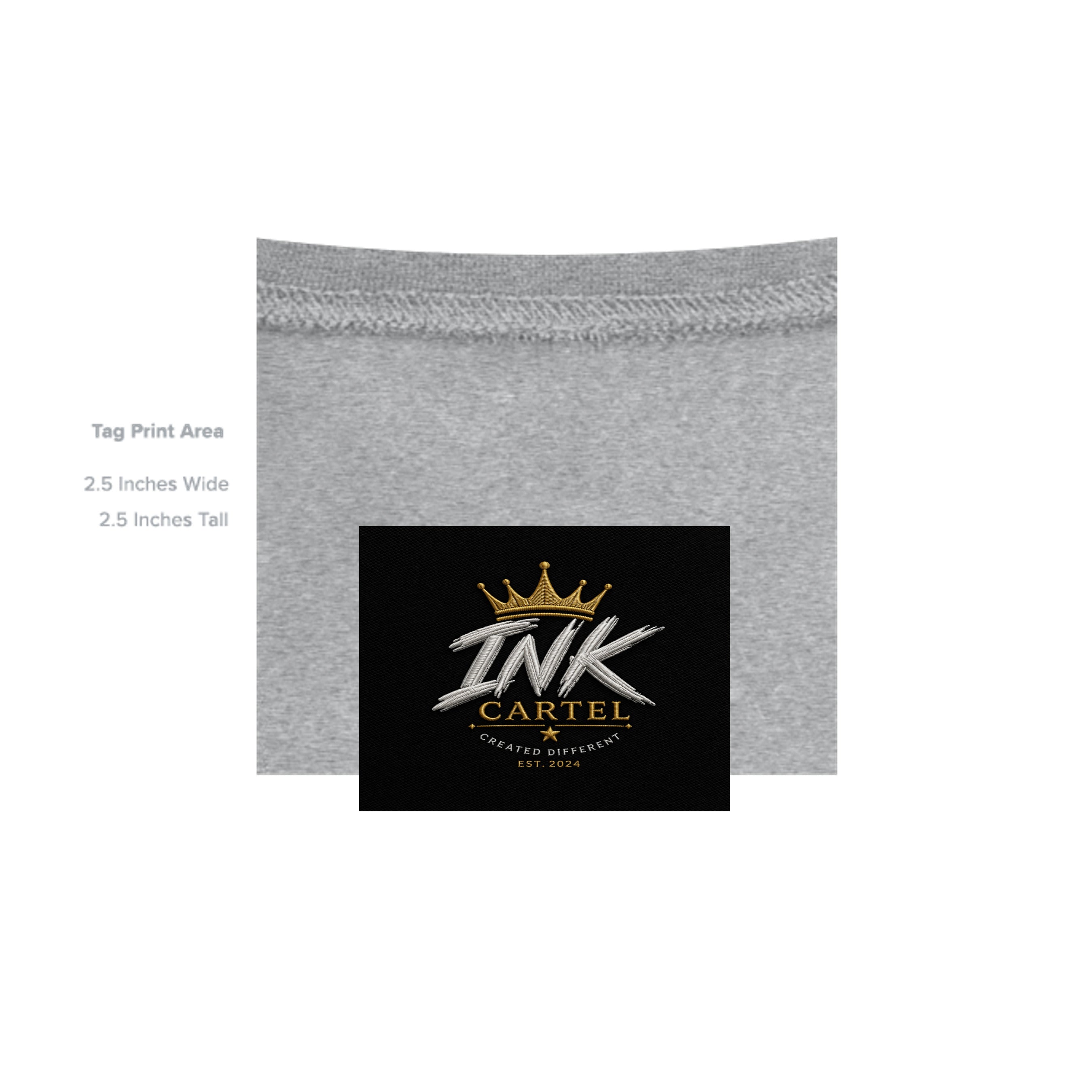 Ink Cartel The Ink Demon Blackout Sweater with all-black design and menacing creature graphic, sharp teeth and long tongue, urban streetwear aesthetic