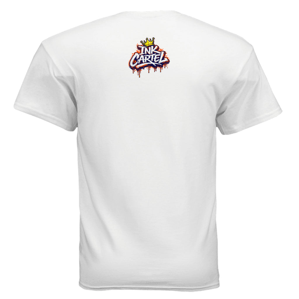 Ink Cartel Tha Rook T-shirt with graffiti-style artwork and strong urban streetwear aesthetic