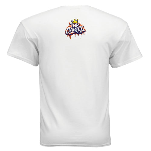 Ink Cartel Tha Rook T-shirt with graffiti-style artwork and strong urban streetwear aesthetic