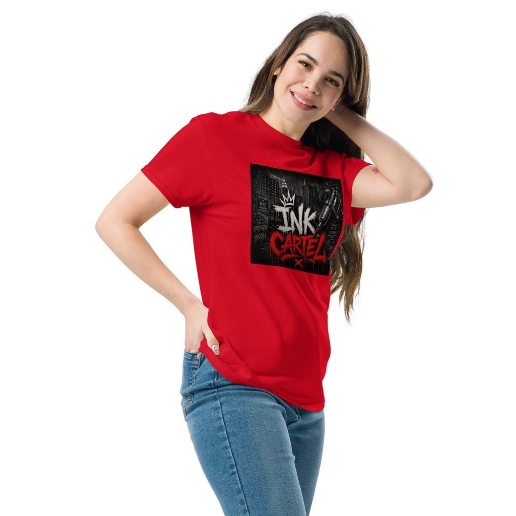 Ink Cartel Concrete Jungle Tattoo Pen Tee with urban graffiti design and tattoo pen artwork, streetwear shirt inspired by city life