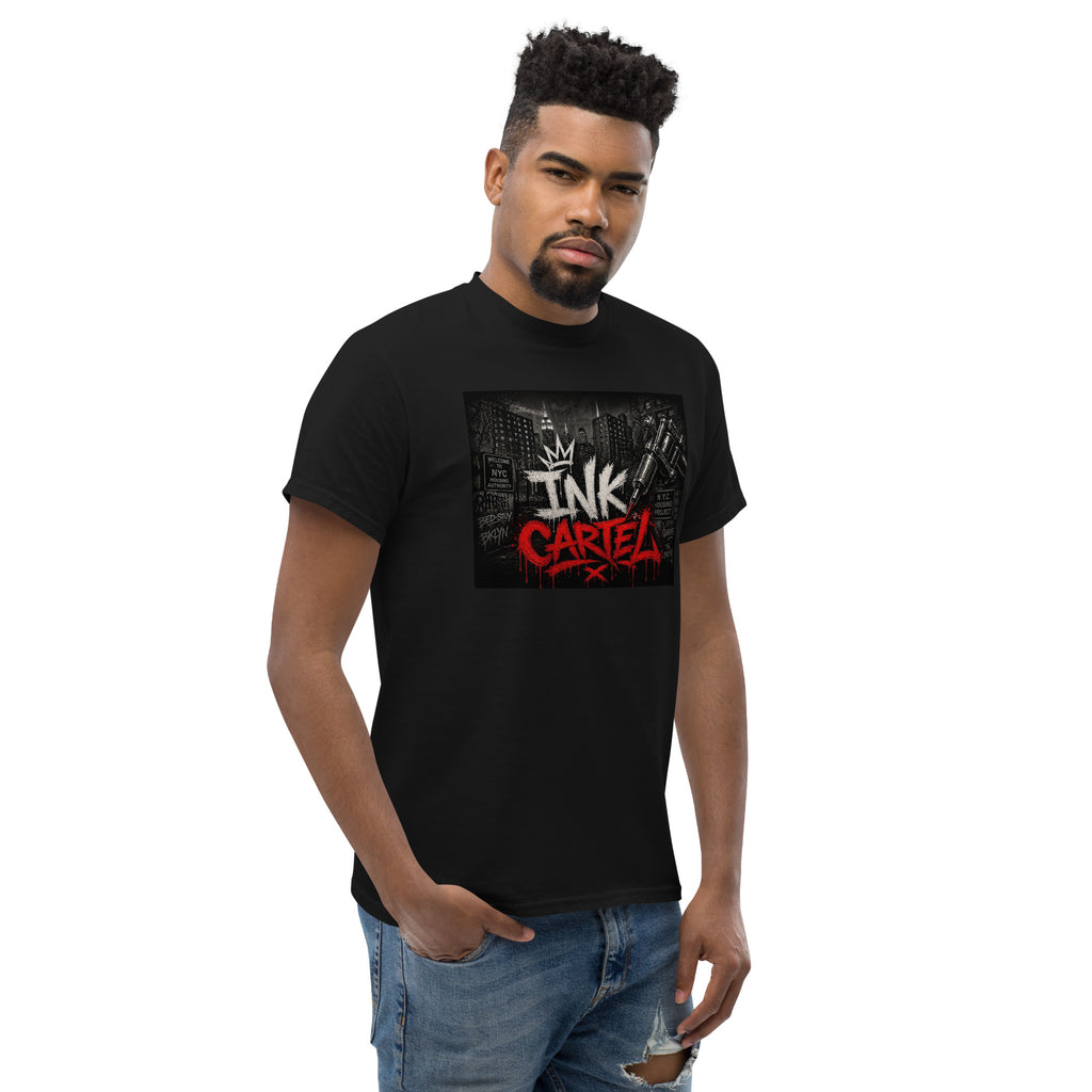 Ink Cartel Concrete Jungle Tattoo Pen Tee with urban graffiti design and tattoo pen artwork, streetwear shirt inspired by city life
