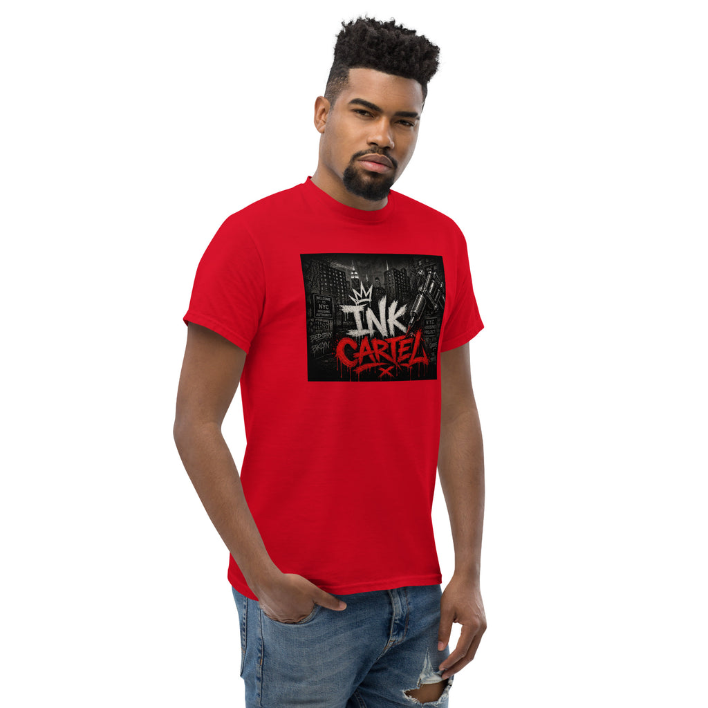 Ink Cartel Concrete Jungle Tattoo Pen Tee with urban graffiti design and tattoo pen artwork, streetwear shirt inspired by city life