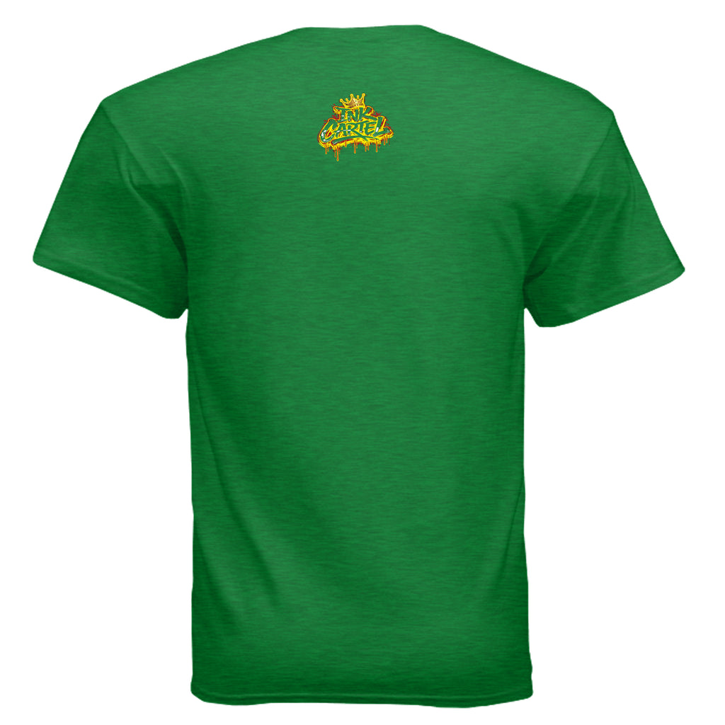  Ink Cartel Dope Star Lowrider Edition T-shirt with cartoon star figure cruising a lowrider, urban streetwear aesthetic