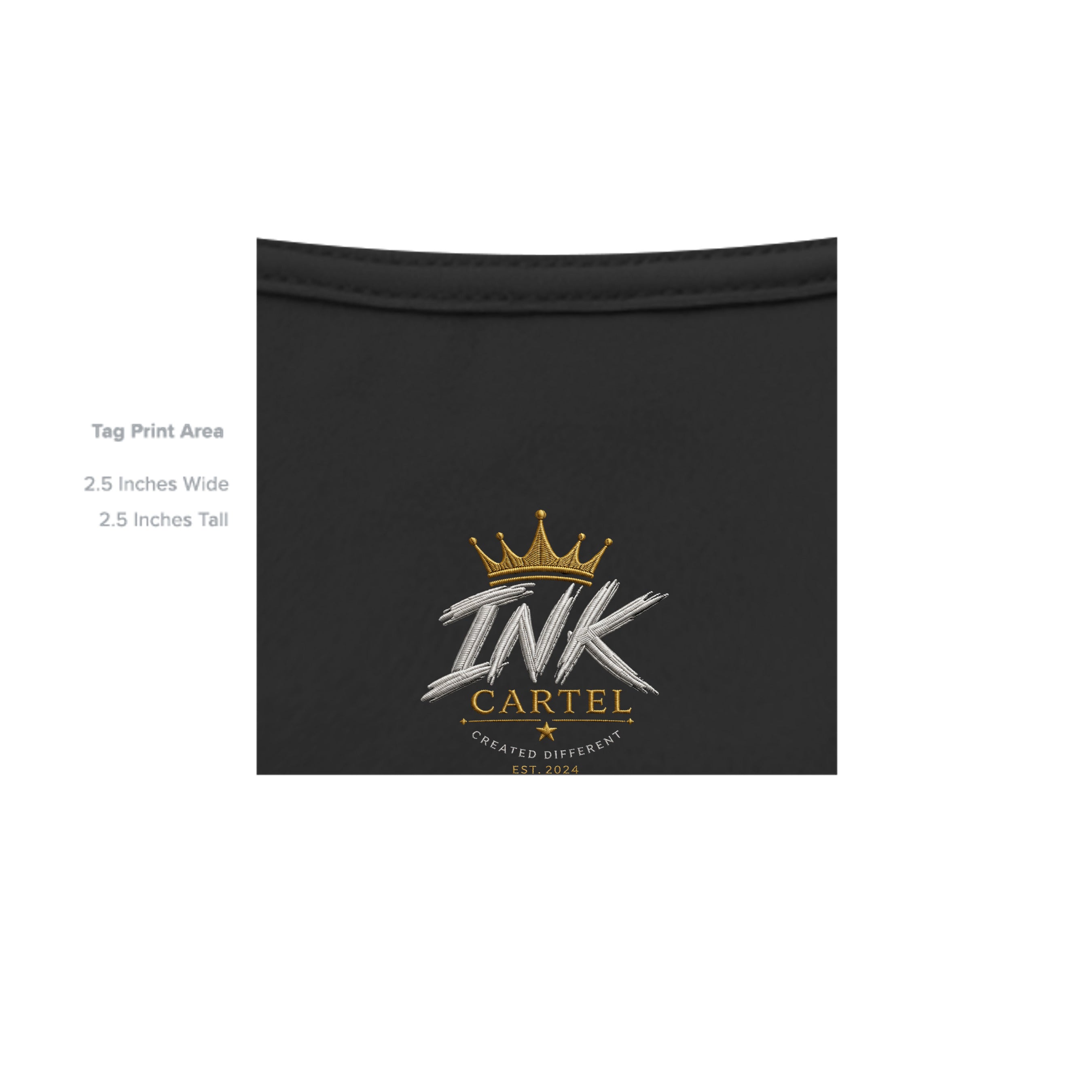 Black pouch with 'INK CARTEL' logo on a white background