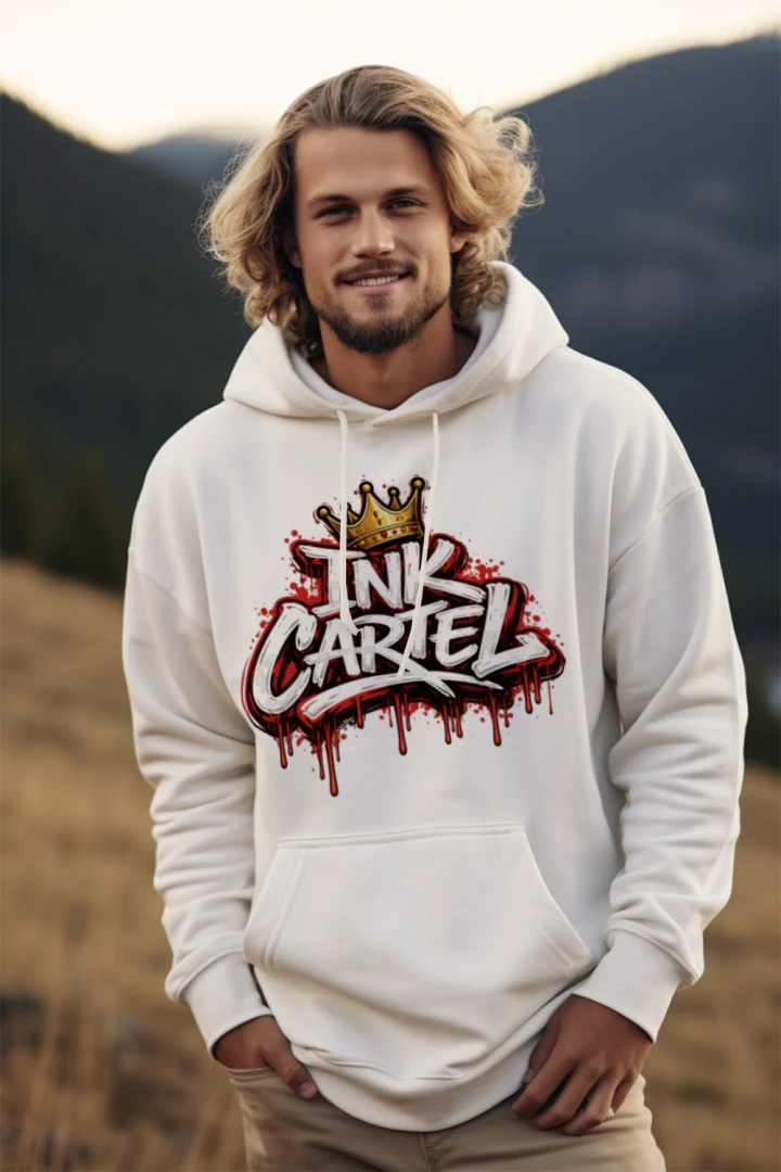 Ink Cartel Signature Logo Hoodie with minimalist front logo design, premium streetwear hoodie for everyday wear