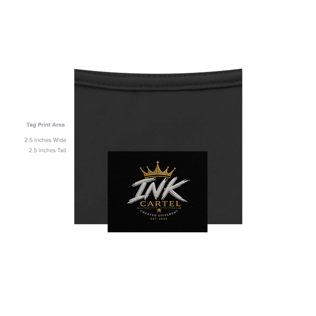 Black pouch with 'INK CARTEL' logo on a white background