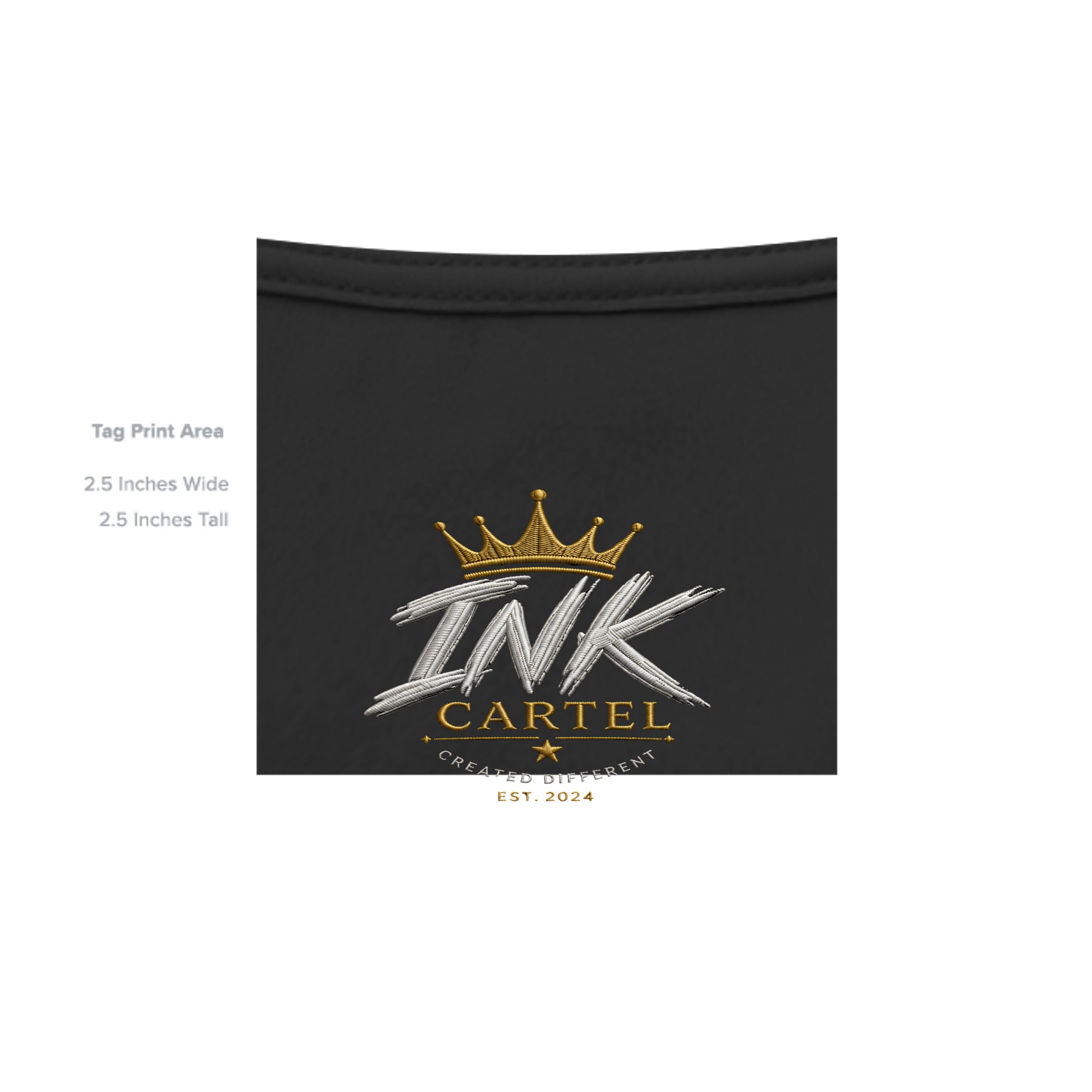 Black pouch with 'INK CARTEL' logo and text on a white background