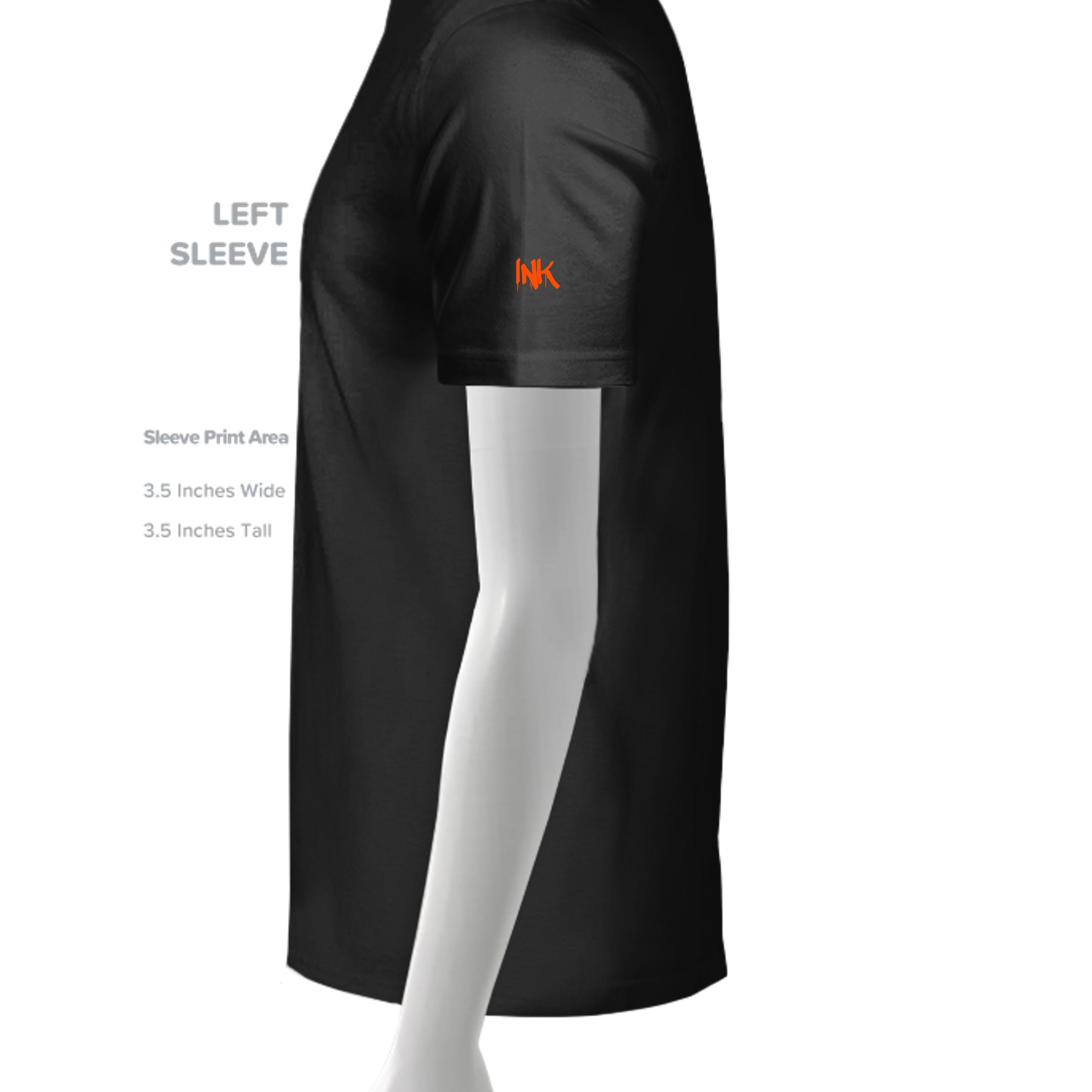 BLACK - orange letter - SLEEVE_LEFT