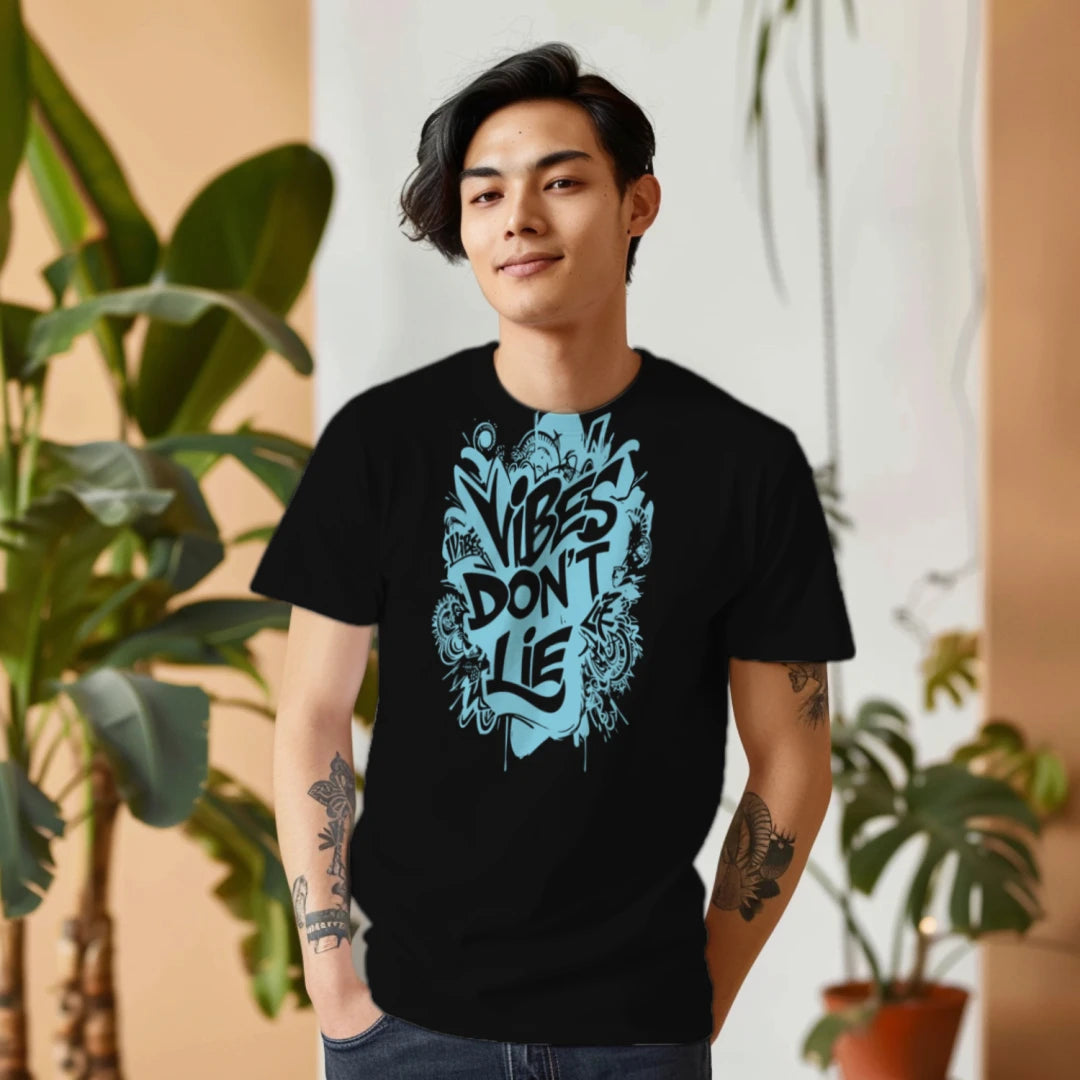 Ink Cartel – Camiseta Edición Azul Cielo “Vibes Don’t Lie”