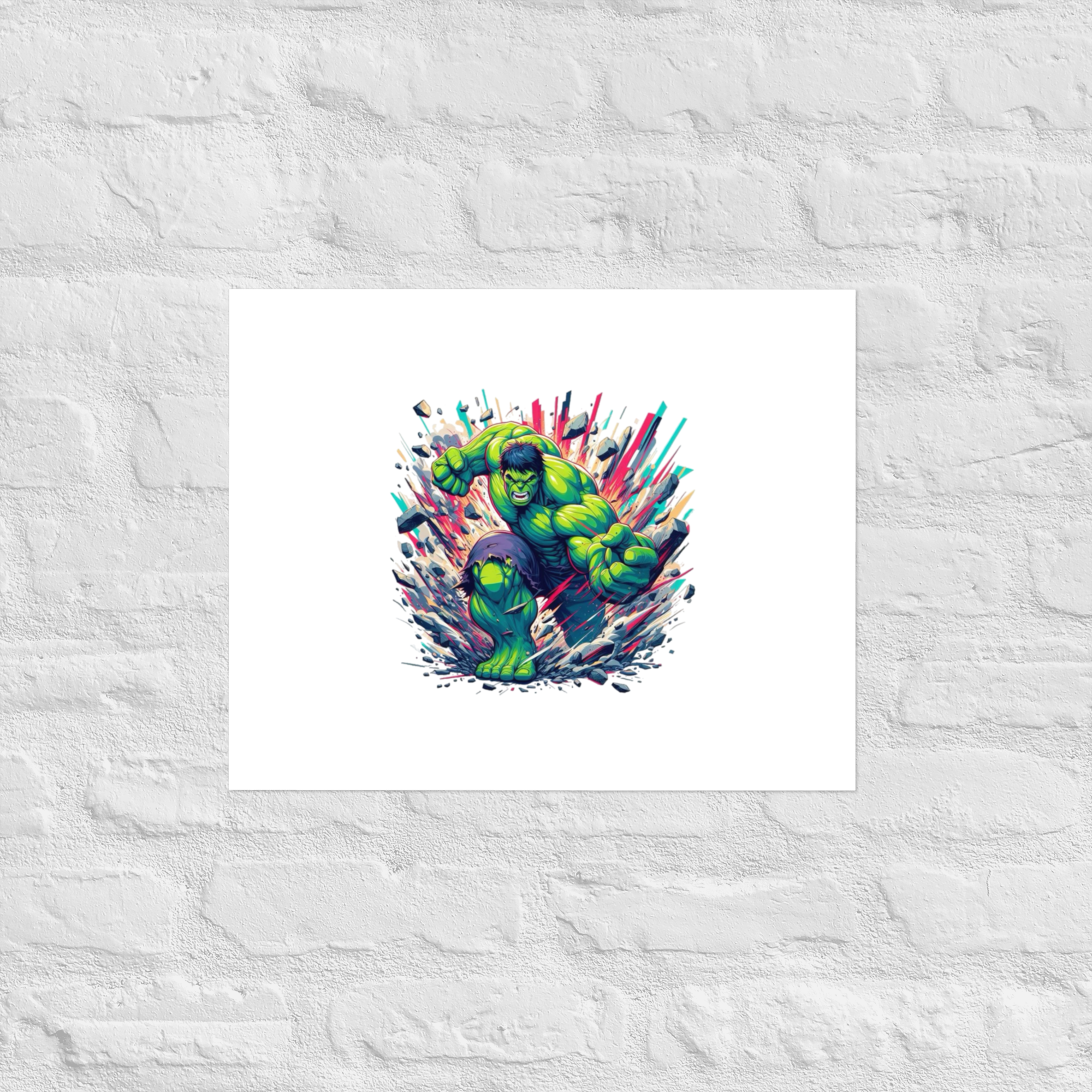 Colorful illustration of a superhero on a white background