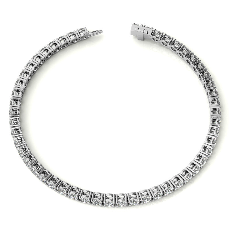 Ink Cartel – Bracelet tennis « Full Spectrum » en or blanc avec diamants 6,00 CTW (Certifié AGI)