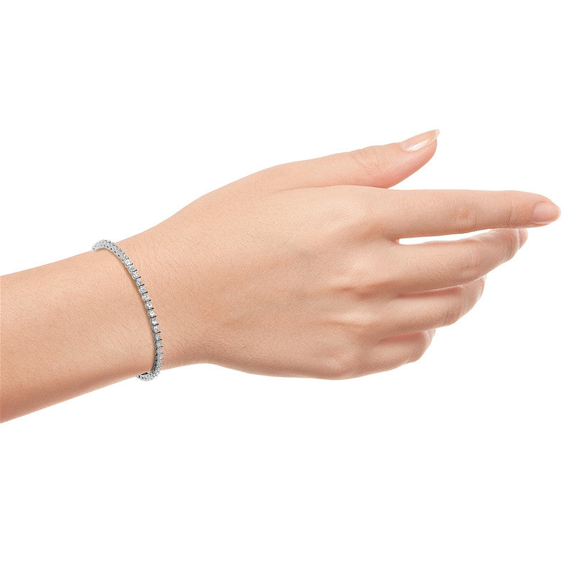 Ink Cartel – Pulsera de tenis con diamantes de 6,00 CTW "Full Spectrum" (certificación AGI, acabado en oro blanco)