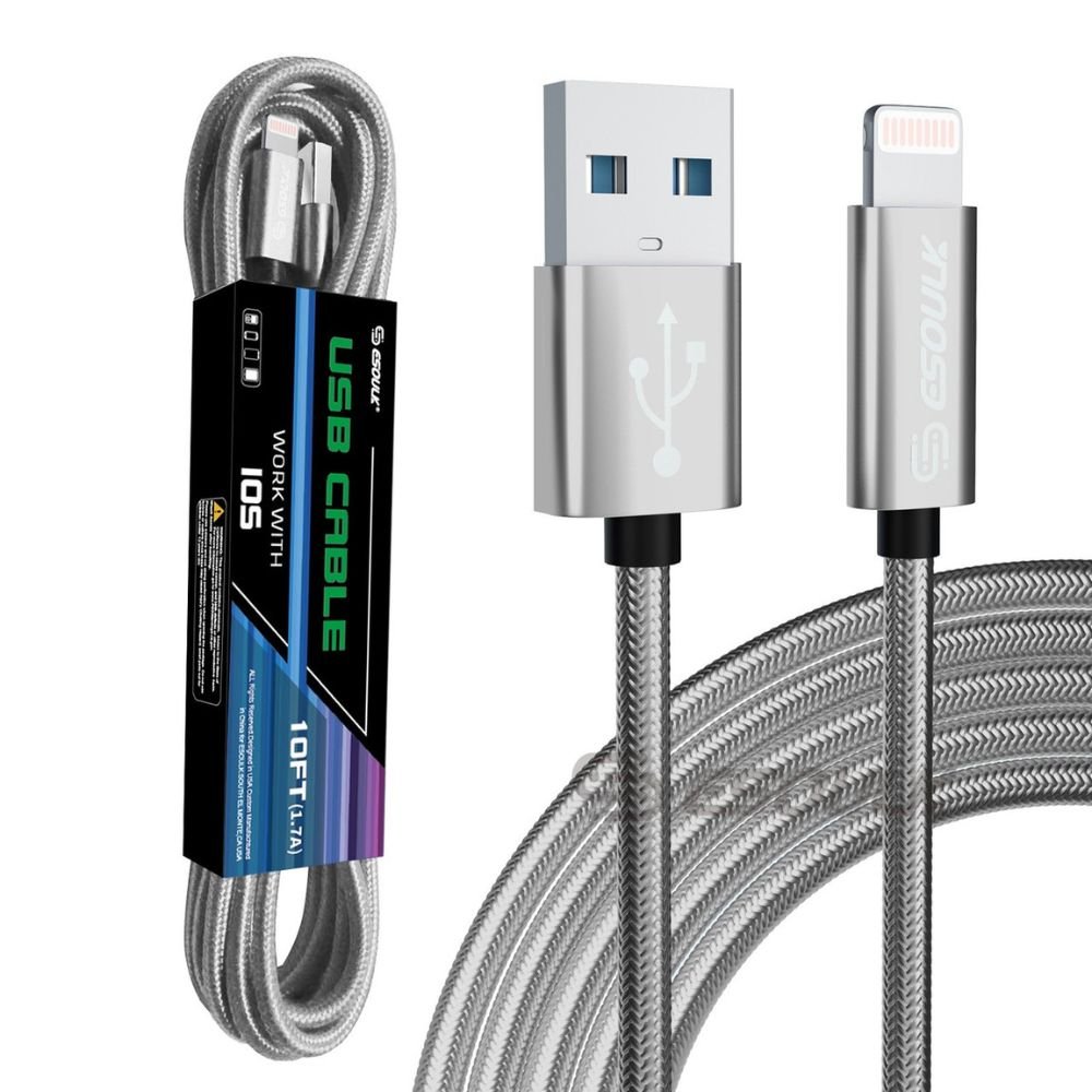 Cable USB de 10 pies para iPhone XS/XR/XS MAX 1.7A