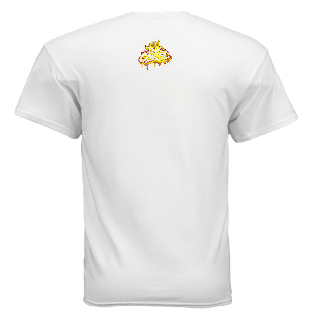  Ink Cartel Dope Star Lowrider Edition T-shirt with cartoon star figure cruising a lowrider, urban streetwear aesthetic